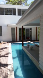 Renovation of the pool area of this family home in Little Cove Noosa Heads